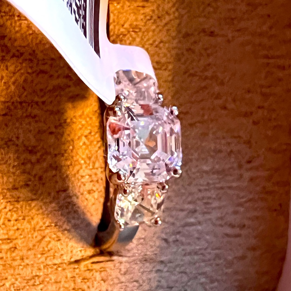 Bella Luce 3.45 ct asher cut anniversary ring